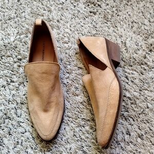 Lucky Brand mahzan Brown Leather Pointy Toe Loafers Sz 9